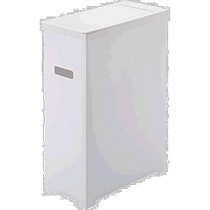 (Direct mail from Japan) Yamazaki Trash Can Thin Trash Can with Lid Foldable Portable White 5203