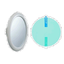 (日本直邮)LEC 浴室镜子 圆形 附带防起雾膜 带吸盘 直径13.7cm