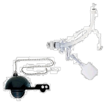 (Direct mail from Japan) Sanei Sanei Toilet Low Water Tank Repair Kit Faucet Float V56S Gray
