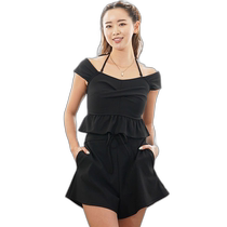 Japan direct mail Beach Queen womens elegant design wrinkled bikini three-piece set including shorts 39353