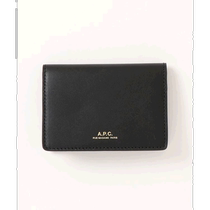 Direct mail from Japan A P C Womens Stefan Horizon 23PE cowhide card bag black smooth leather