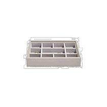 (Direct mail from Japan) Stackers Jewelry Box Mini 11 Sec Small Objects Stacking Box-Wheat Straw Green