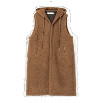 Japan direct mail GALERIE VIE womens wool blend long vest knee-covering design warm and comfortable