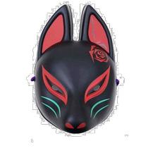 (Direct mail from Japan) Party city doll costume city party folk art mask fox half mask black