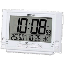 (Direct mail from Japan) Seiko Clock Alarm Clock SQ320W White Pearl Bedside Desk Living Room