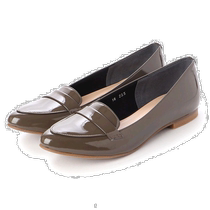 (Direct mail from Japan) Espresso Espresso Rakuchin Leather Mannish Flat Leather