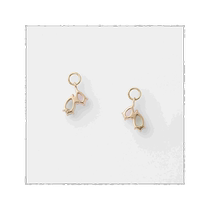 Japanese direct mail Japanese trend agete Akado K5 Plenate rose quartz earrings pendant mixed color