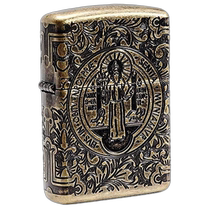 (Direct mail from Japan) ZIPPO lighter brass 4-sided continuous engraving pattern 29719 ZIPPO