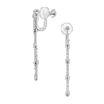 Daily fashion errand Vendome womens diamond earrings are fashionable and versatile sparkling exquisite and eye-catching trendy earrings platinum