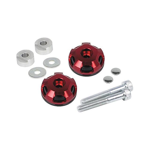 ອຸປະກອນເສີມລົດຈັກ Takegawa screw end cap assembly 2 pieces black and red 06-01-