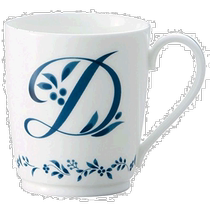 (Direct Mail from Japan) Noritake Bone Powder Porcelain Mug 285cc Letter D Pattern