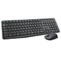 (日本直邮)罗技logicool 无线鼠标 黑色+无线电脑键盘套装 黑色