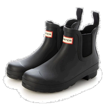 (Direct Mail from Japan) Hunter Womens Rain Shoes Black Flat Bottom Comfortable Versatile Casual Simple Waterproof