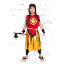 PartyCityCosplay suit Kintaro Japanese costume funny male red x gold