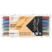 (Japan Direct Mail) Wu Zhu Water-based Pen ZIG MS WRITER Metal Color Ensemble 6 Colors