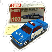 (Japan Direct Mail) Tomica Model 107 Cedric Road Service Car JAF 1 62 Red