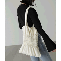 Japanese direct mail FREES MART womens large-capacity corrugated pattern handbag A4 size suitable for spring and summer