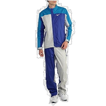 (Direct Mail from Japan) Mizuno Mens Raincoat Top and Bottom Set Golf E2MG2001 Blue and White