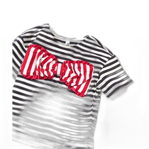 Japan Direct Mail BREEZE Childrens Version Stripe Splicing T-shirt J207773