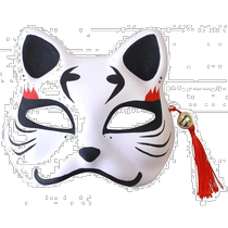 Self-operated｜Clearstone Party City Flowers Birds Wind and Moon Cosplay Fox Face White