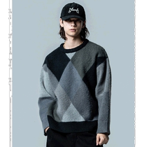 Japanese direct mail glamb mens and womens Jester Pullover sweater with traditional diamond pattern design