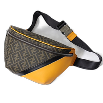 FENDI Belt Bag Belt Bag Crossbody Bag FF Pattern Zucca Pattern Leather Mens 7VA