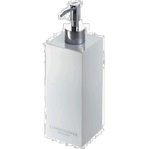 (Direct mail from Japan) Yamazaki Industrial Press-on Conditioner Bottle White W7×D7×H23cm 240g