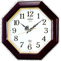 (Japan direct mail) seiko clock clock imported brown polygon living room bedroom home fashion Seiko