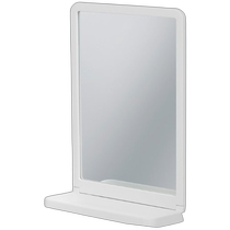 (Publipostage du Japon) Miroir de maquillage mural pour salle de bain LEC avec support de rangement 29 × 39 cm blanc BB-318