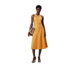 Japan direct mail BANANA REPUBLIC linen and cotton blend cross-neck mid-length dress 888440