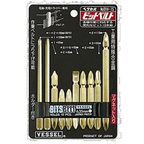 (Direct mail from Japan) VESSEL) Drill bit set 1・2・3・−6 10 pieces set with bracket BW-15