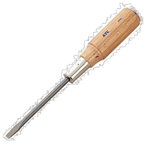 (Direct mail from Japan) Kyoto Machine Tools Wooden handle through-type slotted screwdriver MD-200
