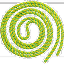 (Direct mail from Japan) Sasaki Sasaki Rhythmic Gymnastics Youth Gymnastics Rope Grape Green x Fluorescent Yellow MJ