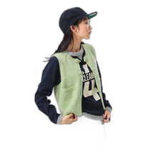 Japan direct mail BEAMS BOY womens Chinese style button vest 13050136126 mohair