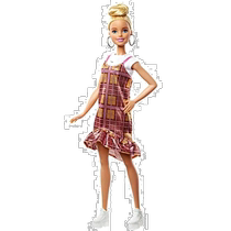 Travailleurs indépendants | Mattel Metey poupée Barbie doll 3 ans ~ rose plaid rose homme de mode