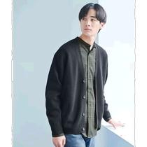 Japanese direct mail green label relaxing mens fresh Milan pattern V-neck cardigan suitable for spring and autumn