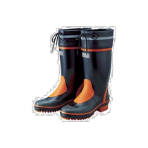 Japan Direct Mail TRUSCO Waterproof Boots Honeycomb Mesh Insole Protective Boots Black Flat Bottom Long Cylinder DX 27 0cm