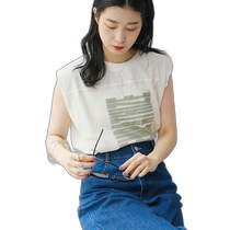 Direct mail from Japan Kastane Womens Pigment Printed Broad Shoulder Vest KAZ1041606A0001