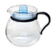 (日本直邮)Iwaki IWAKI 耐熱玻璃茶壶 微波爐壶 Petit Tea 藍色