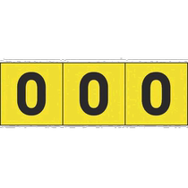 日本直邮日本直购TRUSCO数字贴纸30×30“0”黄色底 黑色文字3枚T