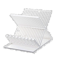 (Japanese direct mail) Yamazaki Yamazaki Drain Water Rack Attached Trays Dish Rack 2 Floors Aqua White 26