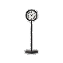 (Japan Direct Post) MUJI No Inprint Good Pink Park salarm clock is small and can stand black minim