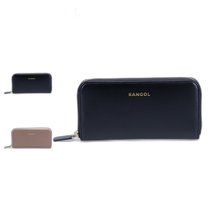 Japan direct mail KANGOL KANGOL long wallet men and women round zipper LONG WALLET true color