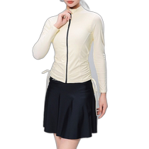 Japan direct mail TeddyShop womens long-sleeved side pleated one-piece swimsuit shorts skirt 3-piece suit