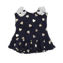 Japanese direct mail petit main childrens contact cold heart-shaped pattern short-sleeved top 9643223