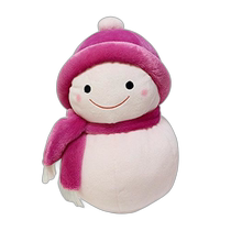Japan Direct Mail (Japan Direct Mail) Shinada Plush Doll Fuwa Snowman M Pink YDC-02