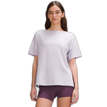 Daily fashion running errands Lululemon Lululemon loose fit boat neck T-shirt LilacEther 10 pr