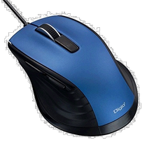 (Direct mail from Japan) Zhonglin Digio2 F-line 5-key BlueLED wired mouse blue 48408