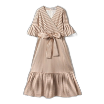 Direct mail from Japan Loulou Willoughby womens striped strap dress 2022 spring and summer new style clear