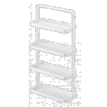 (Direct mail from Japan) Yamazaki Industrial 4-layer glasses and jewelry storage rack W16 5×D7×H32 5cm white 4